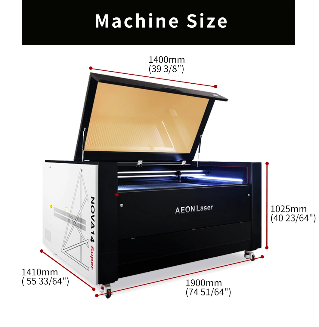 Nova14 Super 100W/130W CNC Laser with Autofocus, Air Assist, 2 Way Pass, Rdworks, Lightburn Software for Windows Mac OS Linux