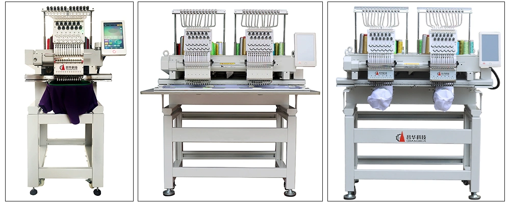 Chinese Computerized Single 2 Head Embroidery Machines High Speed Embroidery Machine