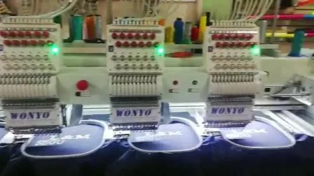 Wonyo Macchina da ricamo computerizzata industriale a 6 teste ad alta efficienza per il design del ricamo di scarpe con cappuccio